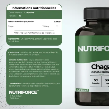 Chaga dose, bienfaits, traçabilité