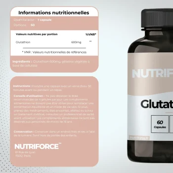 Glutathion, dose, bienfaits, traçabilité