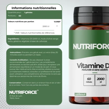 Vitamine D3, dose, bienfaits, traçabilité
