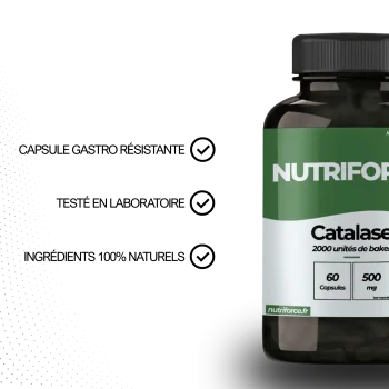 Bienfaits du catalase complément alimentaire pharmaceutique qui a de nombreuses vertus