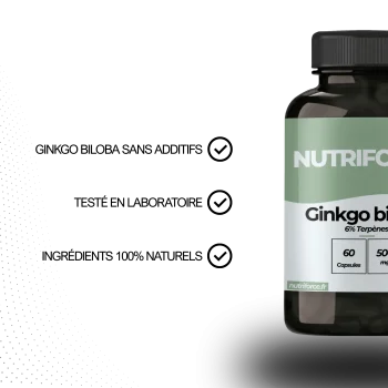 Bienfaits du ginkgo biloba complément alimentaire pharmaceutique qui a de nombreuses vertus