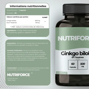 Ginkgo biloba dose, bienfaits, traçabilité