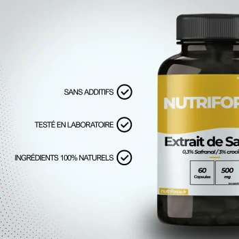Bienfaits safran nutriforce gummies en safranal gélules et crocine
