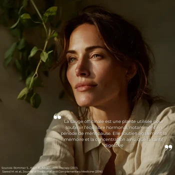 Étude clinique réalisée par Nutriforce sur la sauge officinale