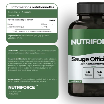 Sauge officinale dose, bienfaits, traçabilité