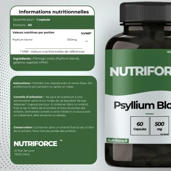 Psyllium dose, bienfaits, traçabilité