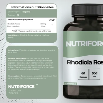 Rhodiola rosea dans le pack sérotonine et bonne humeur pour le bien être, complément pur et naturel