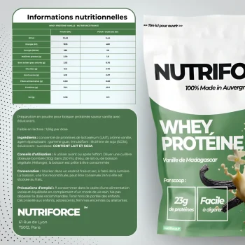 transparence et fiche nutritionnelle whey protéine pour maigrir