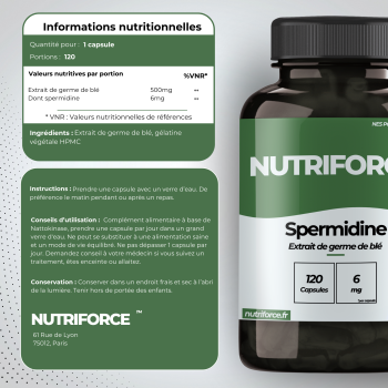 Spermidine dose, bienfaits, traçabilité